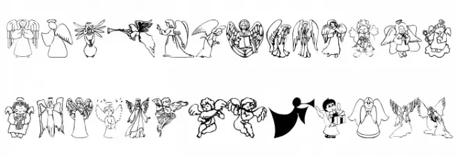 AngelOs 1 Schriftart Groß