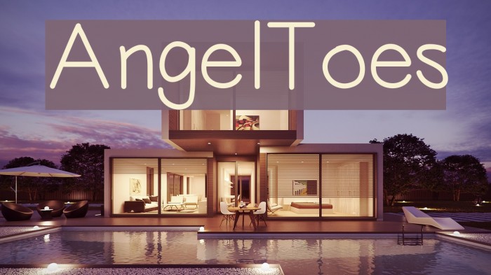 AngelToes Font examples