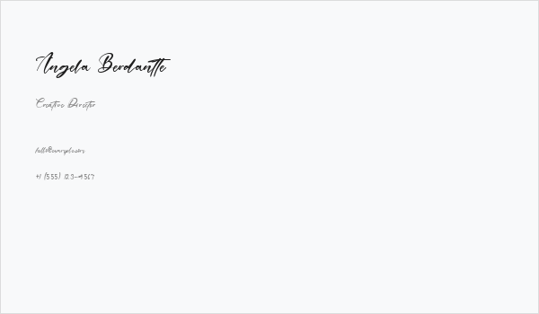 Angela Berdantte Business Card