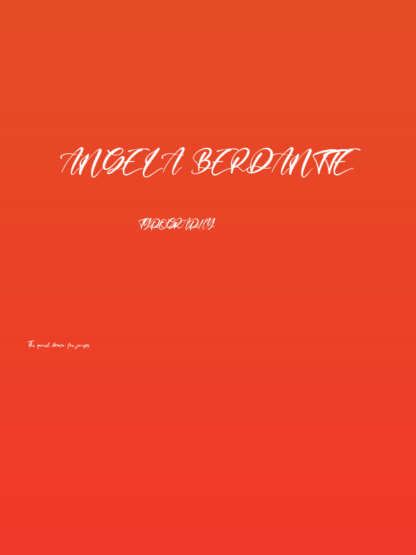 Angela Berdantte Poster