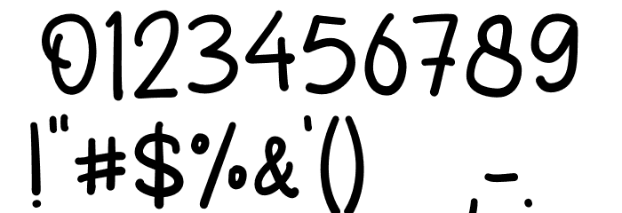 Angela Birthday Font OTHER CHARS