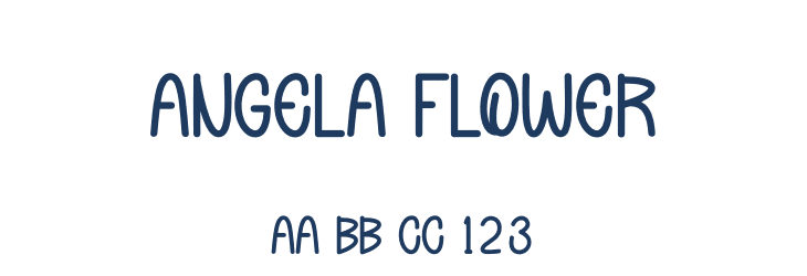 Angela Flower Font Preview