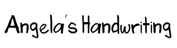 Angela's Handwriting  les polices de caractères gratuit tlcharger