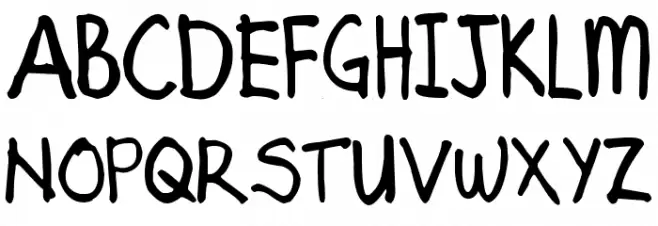 Angela's Handwriting Font UPPERCASE