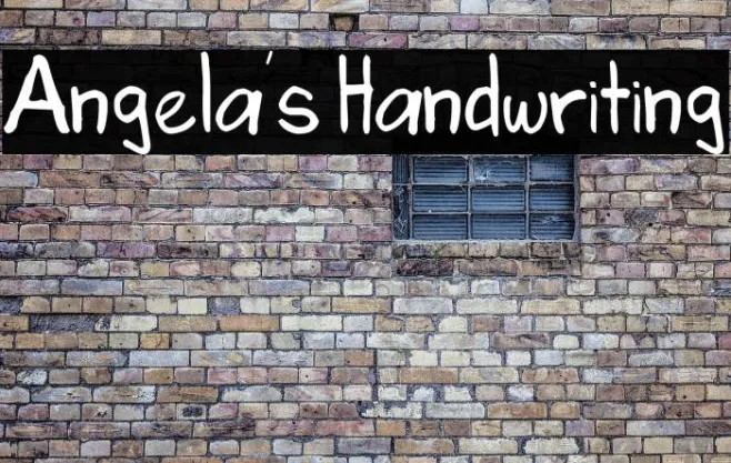 Angela's Handwriting Example 1
