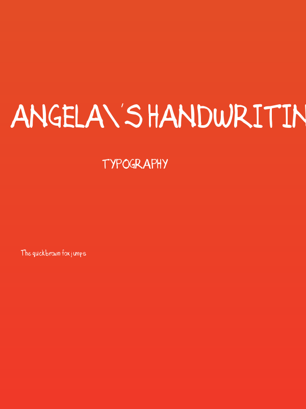 Angela's Handwriting Poster