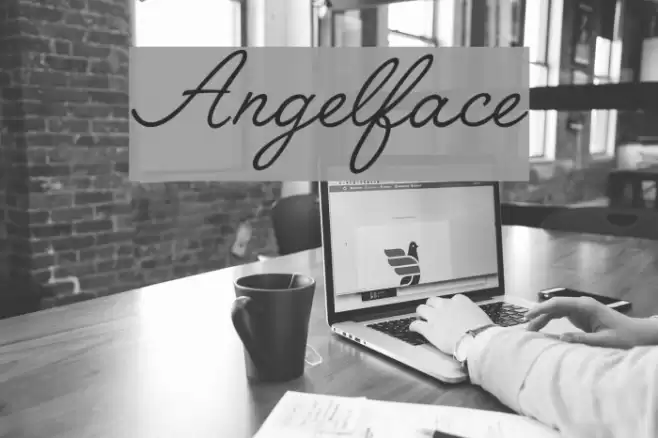 Angelface Font examples