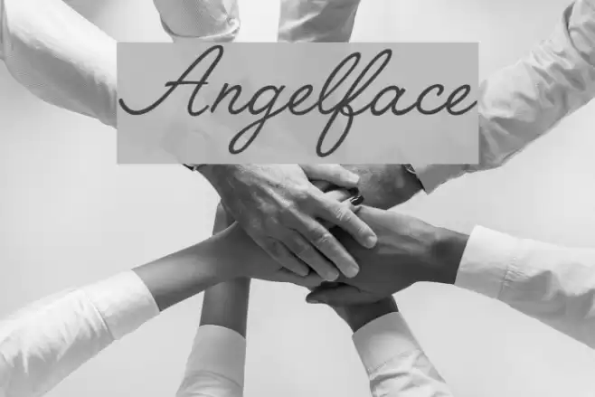 Angelface Font examples