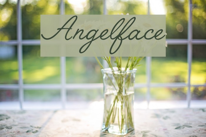 Angelface Font examples