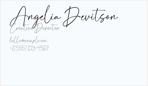 Angelia Devitson Business Card