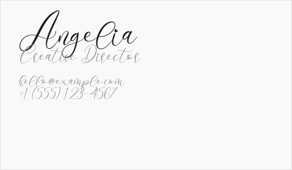 Angelia Business Card