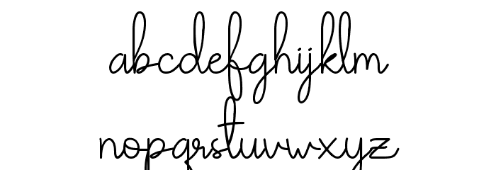 Angelia Font LOWERCASE
