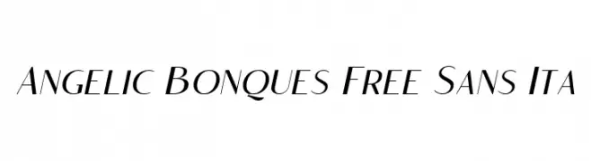 Angelic Bonques Free Sans Ita 