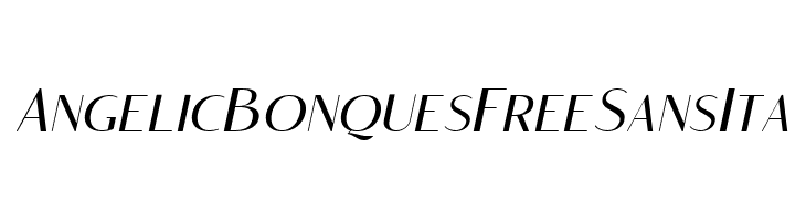 Angelic Bonques Free Sans Ita  les polices de caractères gratuit tlcharger