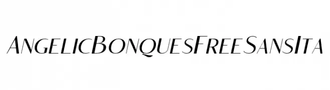 Angelic Bonques Free Sans Ita  Free Fonts Download