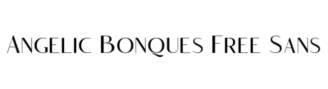 Angelic Bonques Free Sans 