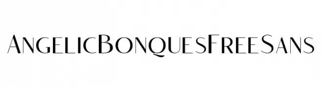 Angelic Bonques Free Sans  Free Fonts Download