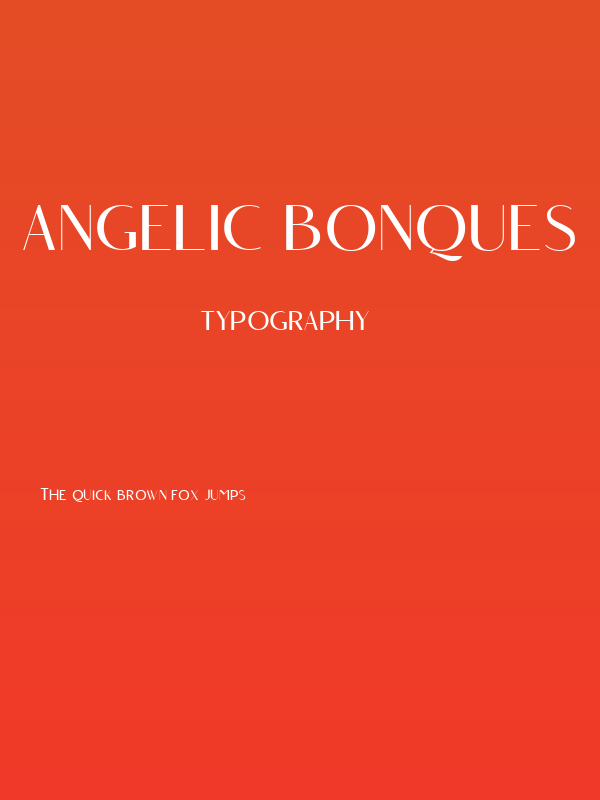 Angelic Bonques Free Sans Poster