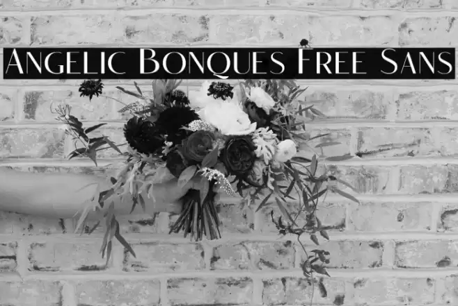 Angelic Bonques Free Sans Font examples