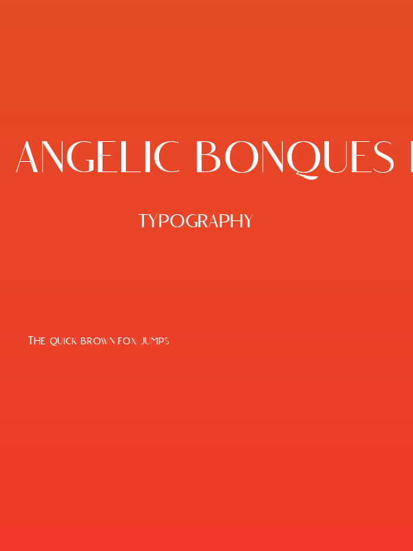 Angelic Bonques Free Sans Poster