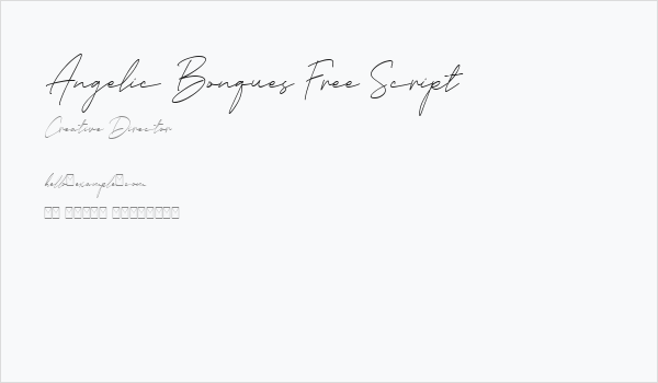 Angelic Bonques Free Script Business Card