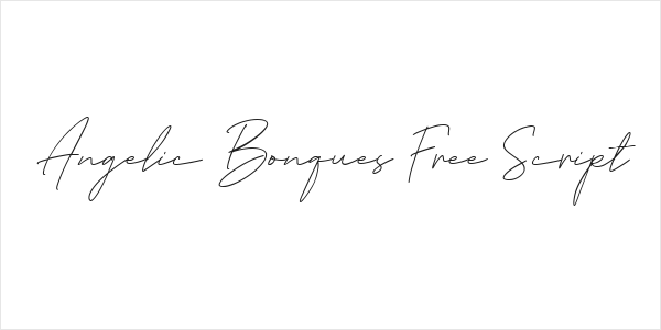 Angelic Bonques Free Script Logo