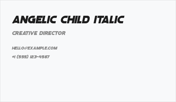 Angelic Child Italic Business Card