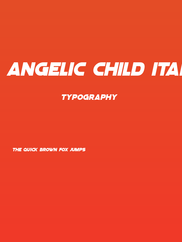 Angelic Child Italic Poster