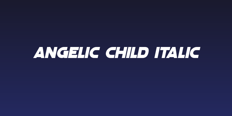 Angelic Child Italic Social Header