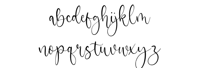 Angelic Matilda Font LOWERCASE
