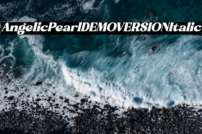Angelic Pearl DEMO VERSION Italic Example 1