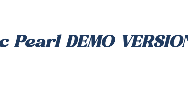 Angelic Pearl DEMO VERSION Italic Logo
