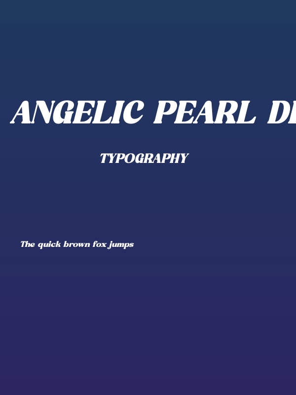 Angelic Pearl DEMO VERSION Italic Poster