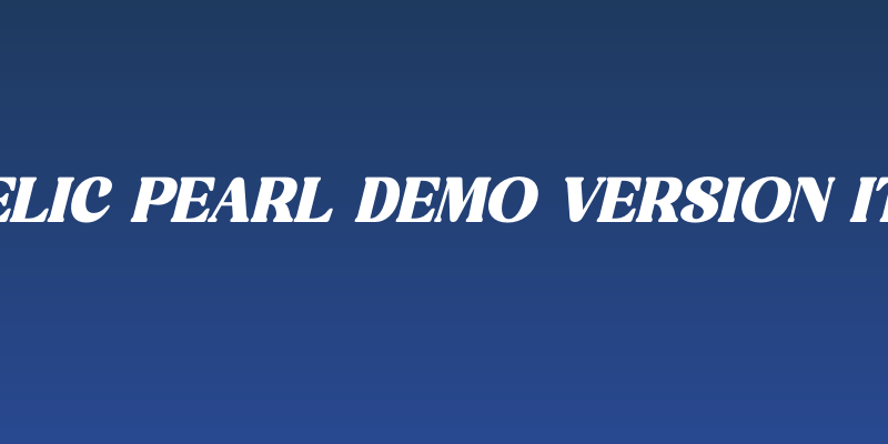 Angelic Pearl DEMO VERSION Italic Social Header
