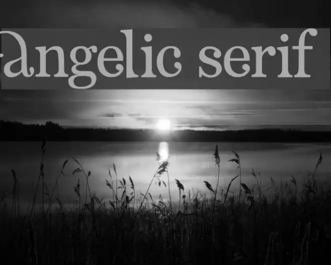 Angelic Serif Font examples