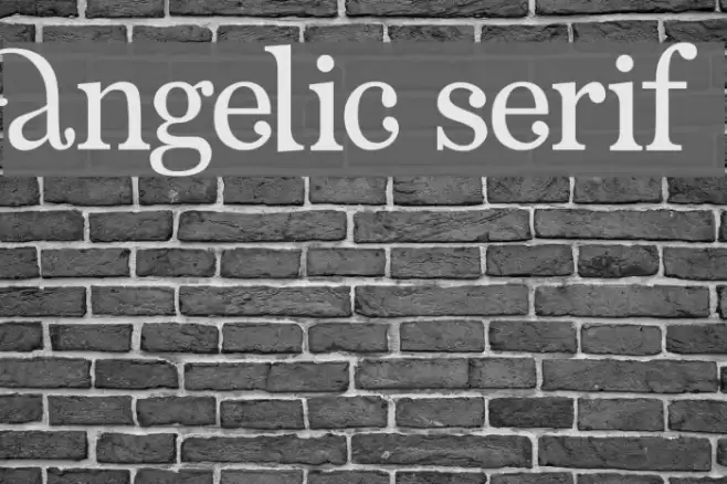 Angelic Serif Font examples