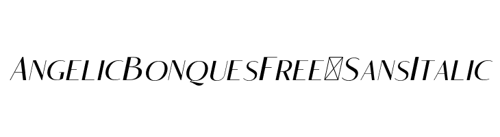 AngelicBonquesFree-SansItalic  لخطوط تنزيل