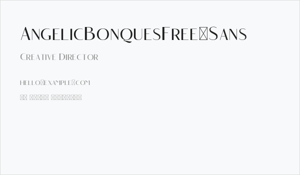 AngelicBonquesFree-Sans Business Card
