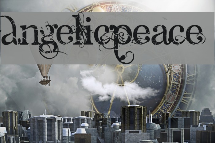 AngelicPeace Font examples