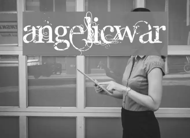 AngelicWar Font examples