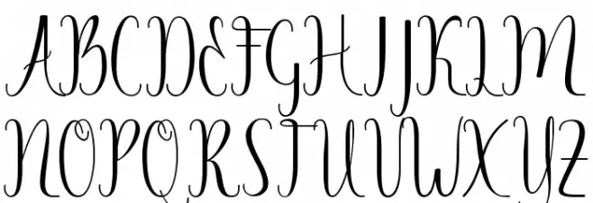 Angelica Free Schriftart Groß