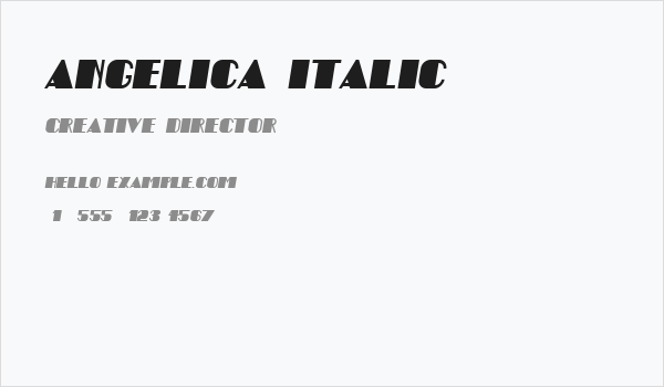 Angelica Italic Business Card