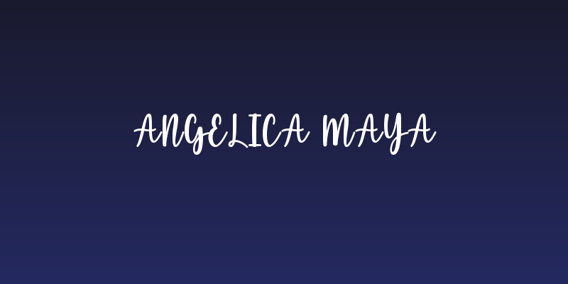 Angelica Maya Social Header