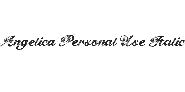 Angelica Personal Use Italic Logo