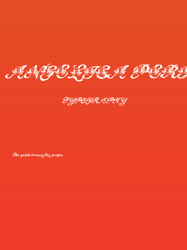 Angelica Personal Use Italic Poster