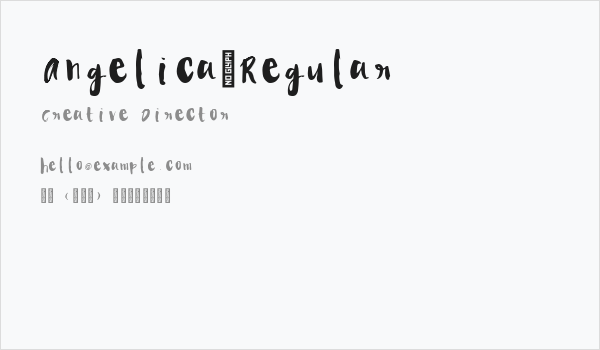Angelica-Regular Business Card