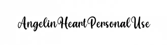 Angelin Heart Personal Use  Frei Schriftart Herunterladen