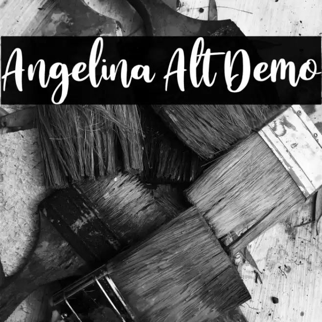 Angelina Alt Demo Font examples