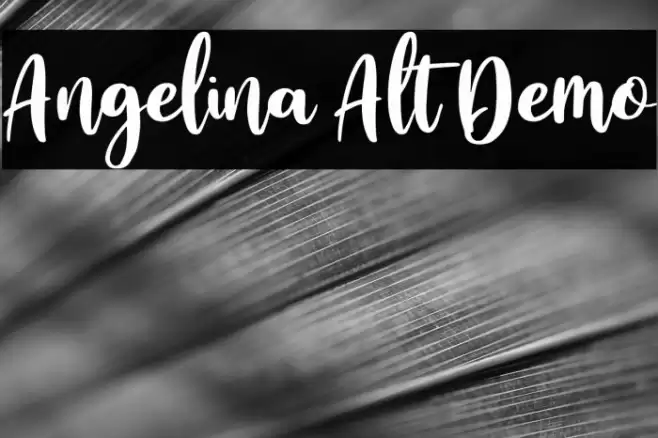Angelina Alt Demo Font examples