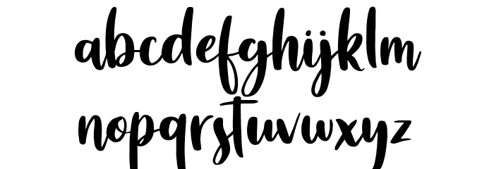 Angelina Demo Font LOWERCASE